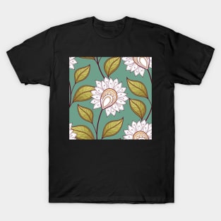 Spring Pattern with Floral Motifs T-Shirt